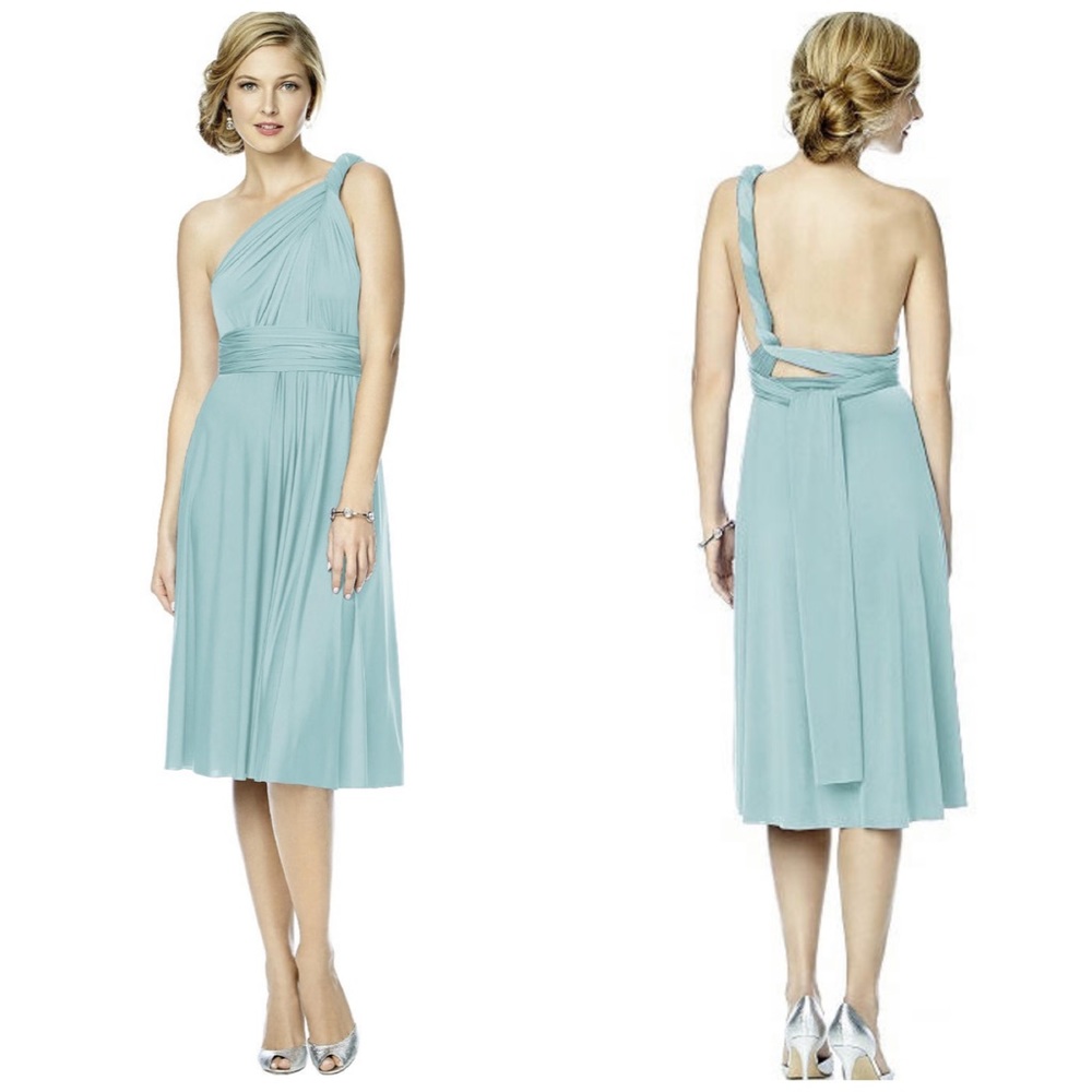 DESSY Twist Wrap Bridesmaid Dress Short Small